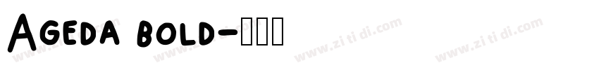 Ageda bold字体转换
